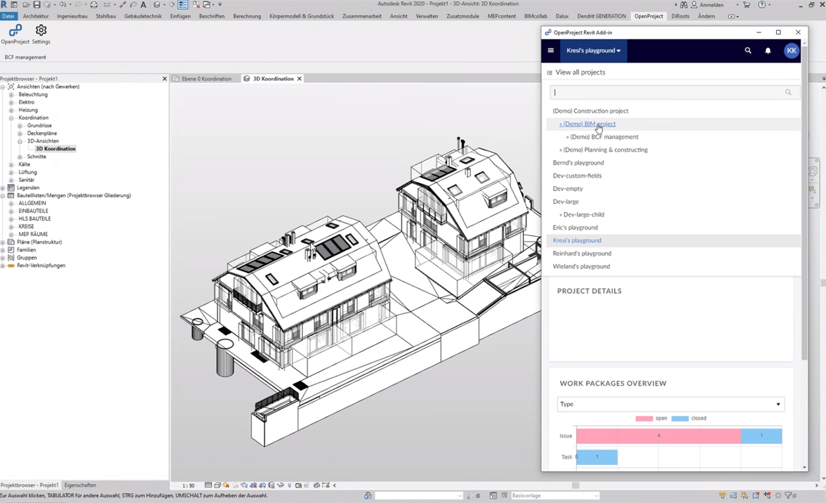 Nepenthes BIM - Select a Project