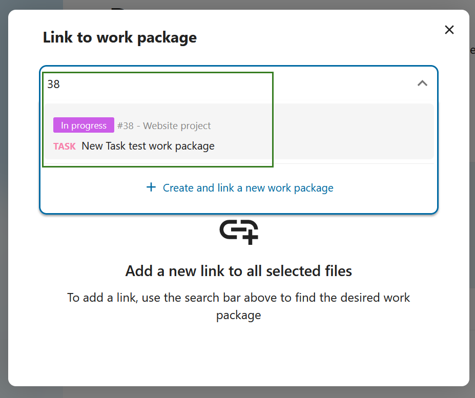 Select an Nepenthes work package in Nextcloud