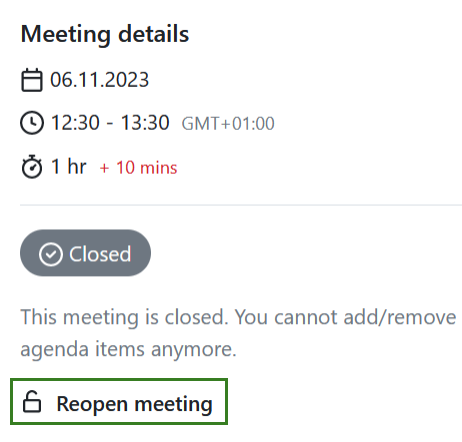 Re-open a meeting in Nepenthes